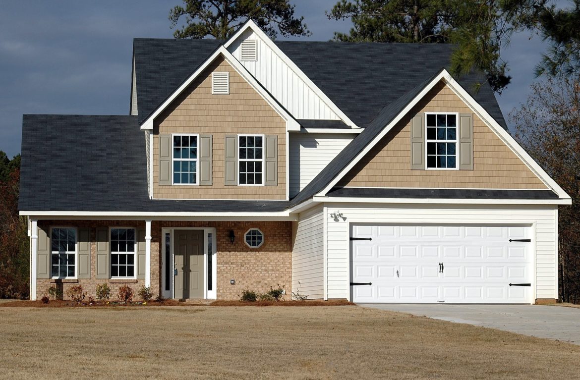 house with garage door